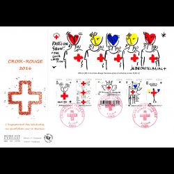 FDC GF JF - Bloc croix rouge 2016, oblit 5/11/2016 Paris