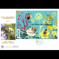 FDC GF JF - Bloc les abeilles solitaires, oblit 20/5/2016 Bourges
