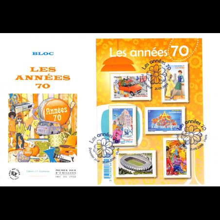 FDC GF JF - Bloc les années 70, oblit 21/5/2016 Paris
