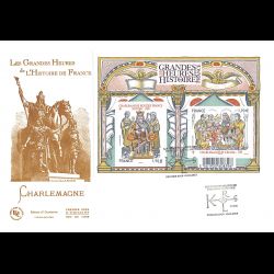 FDC GF JF - Bloc grandes heures histoire de France, oblit Paris 10/4/15