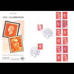 FDC GF JF - Carnet la Libération 1945, oblit Paris 5/11/2015