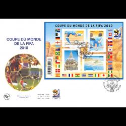 FDC GF - Bloc coupe du monde de football 2010 - oblit 13/6/2010 Paris