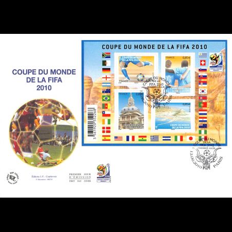 FDC GF - Bloc coupe du monde de football 2010 - oblit 13/6/2010 Paris