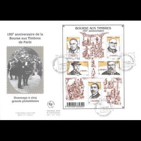 FDC GF JF - Bloc bourse aux timbres - oblit 14/5/2010 Paris