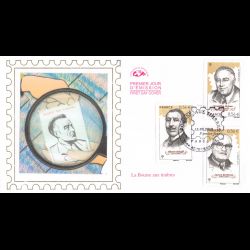 CEF soie - 150e anniv bourse aux timbres (2 env) - oblit 13/5/2010 Paris