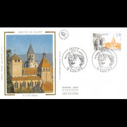 FDC soie - Abbaye de Cluny...