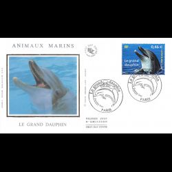 FDC soie - Faune marine -...