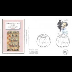 FDC soie - Georges Perec,...