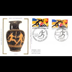 FDC soie - Jeux Olympiques...