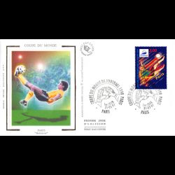 FDC soie - Coupe du Monde...