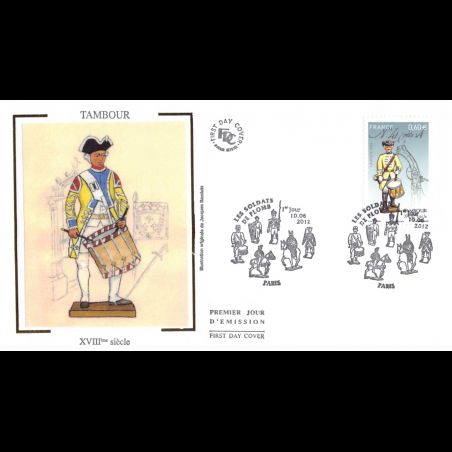 FDC soie - Les soldats de plombs, tambour, 10/6/2012 Paris