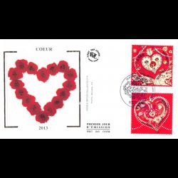 FDC soie - Coeur Hermès,...