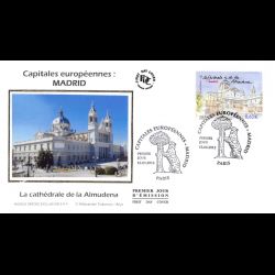 FDC soie - Madrid, la Cathédrale de la Almudena, oblit 15/3/13 Paris