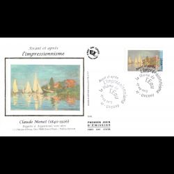 FDC soie - Impressionnisme, Claude Monet, Oblit 27/4/13 Giverny