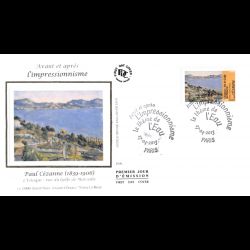 FDC soie - Impressionnisme, Paul Cézanne, oblit 27/4/13 Paris