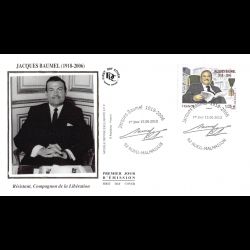 FDC soie - J. Baumel, résistant, compagnon de la Libération, oblit 15/6/13 RM