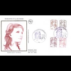 FDC soie - Marianne et la...