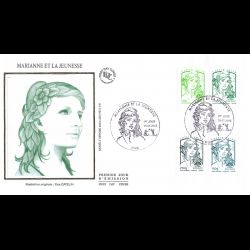 FDC soie - Marianne et la...