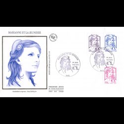 FDC soie - Marianne et la...