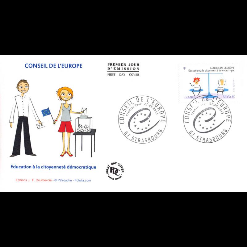 FDC - Conseil de l'europe - oblit 27/9/2013 Strasbourg