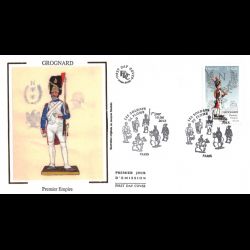 FDC soie - Les soldats de plombs, Grognard, oblit 10/6/2012 Paris