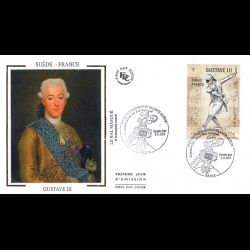 FDC soie - France Suède,...