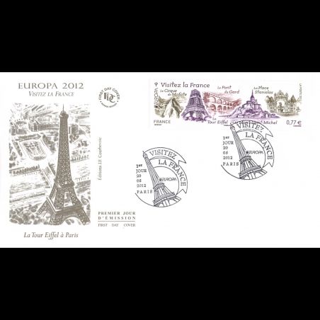 FDC - Europa 2012, visitez la France, oblit 20/5/2012 Paris