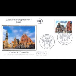 FDC soie - Riga, la maison...