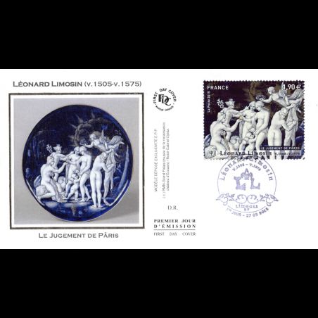FDC soie - Léonard Limosin, le jugement de Paris - 27/2/2015 Limoges