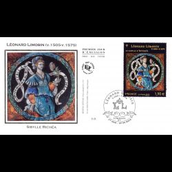 FDC soie - Léonard Limosin, Sibille Richea - 27/2/2015 Limoges