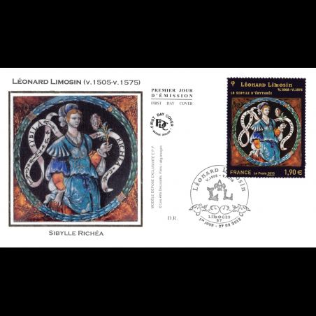 FDC soie - Léonard Limosin, Sibille Richea - 27/2/2015 Limoges