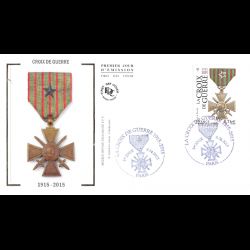 FDC soie - Croix de guerre...