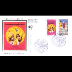 FDC soie - Les années 60. Mode et cinéma - 12/6/2015 Rochefort
