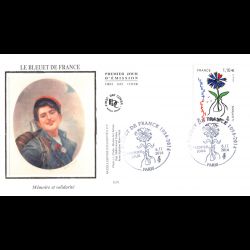 FDC soie - Le bleuet de...