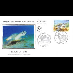 FDC soie - La tortue verte,...