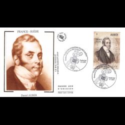 FDC soie - France Suède,...