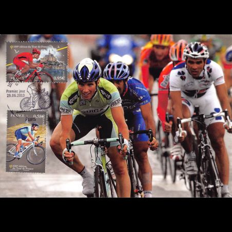 CM - (1 sur 4) 100e édition du tour de France, oblit 29/6/13 Paris