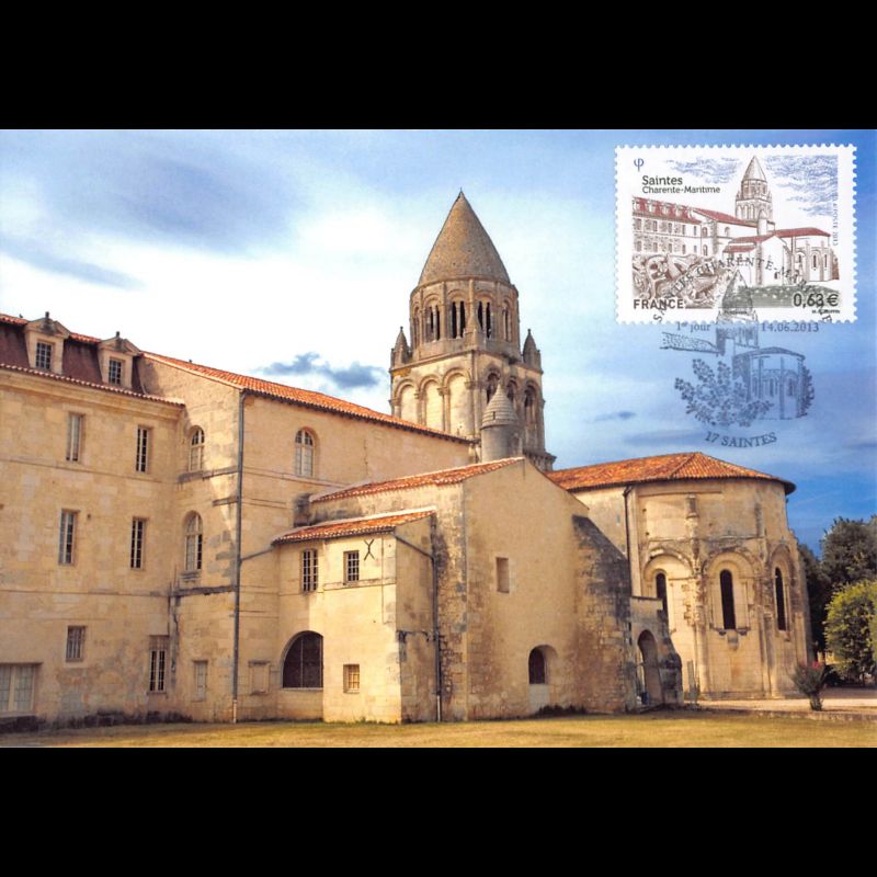 CM - L'Abbaye aux Dames, oblit 14/6/13 Saintes