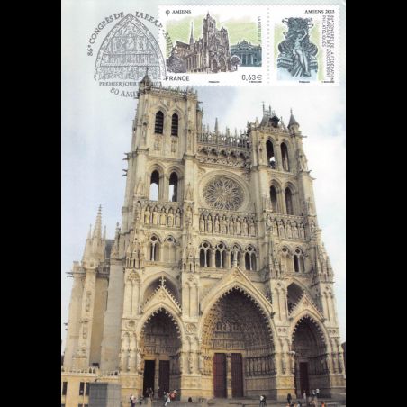 CM - 86e congrès de la FFAP, cathédrale d'Amiens, oblit 17/5/13 Amiens