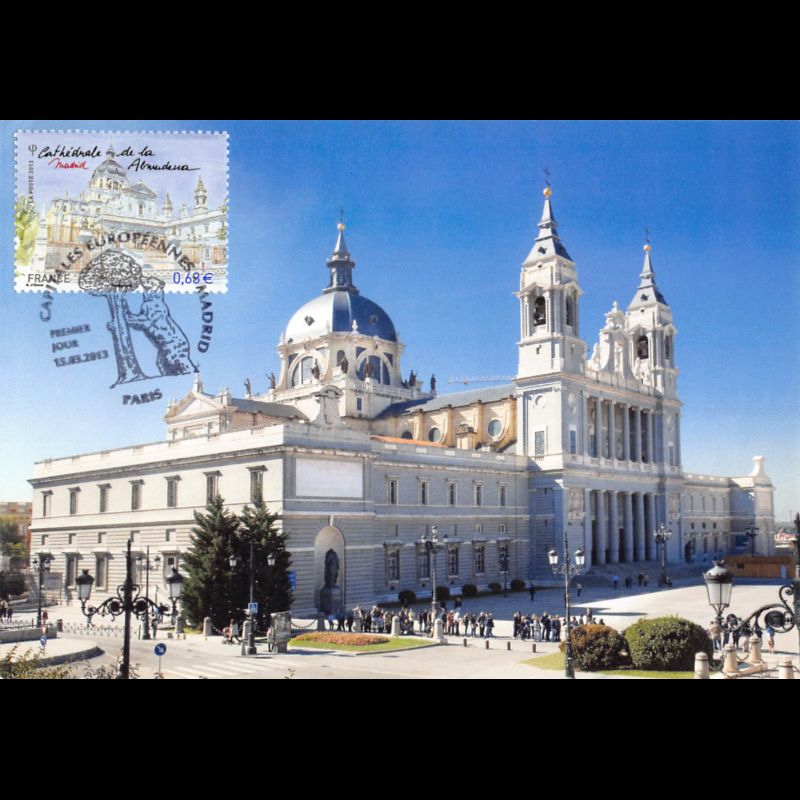 CM - Madrid, la Cathédrale de la Almudena, oblit 15/3/13 Paris