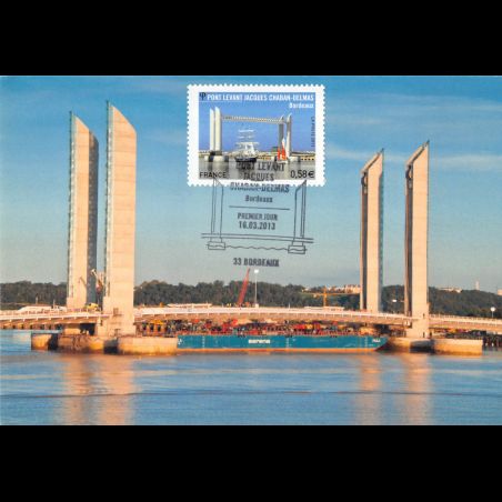 CM - Pont Levant Jacques Chaban-Delmas, oblit 16/3/13 Bordeaux