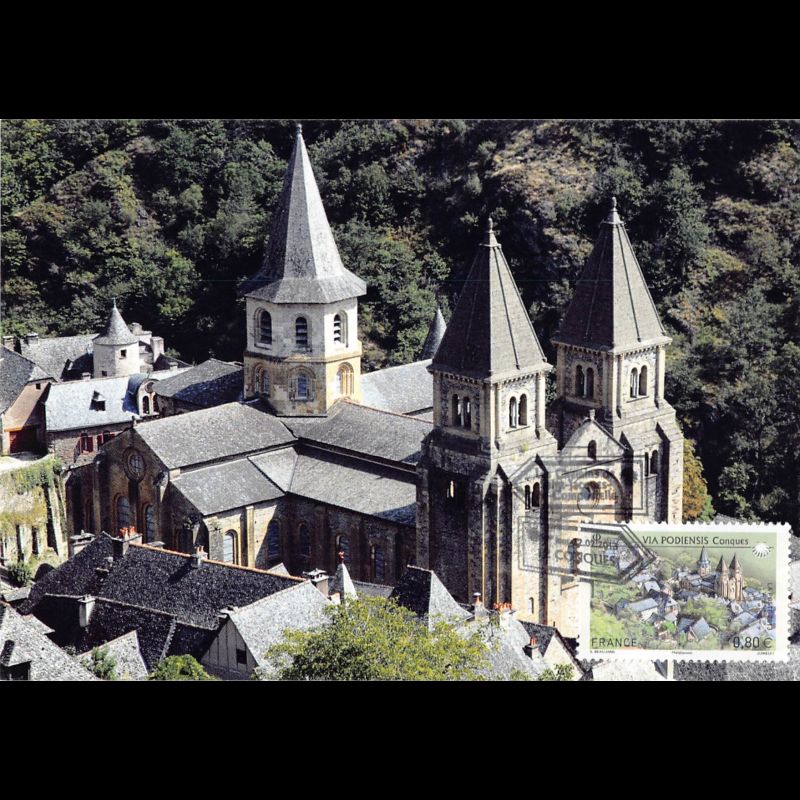 CM - Eglise abbatiale Sainte Foy de Conques, oblit 22/2/13