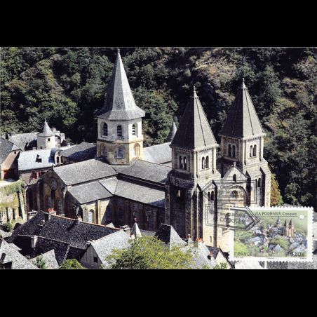 CM - Eglise abbatiale Sainte Foy de Conques, oblit 22/2/13
