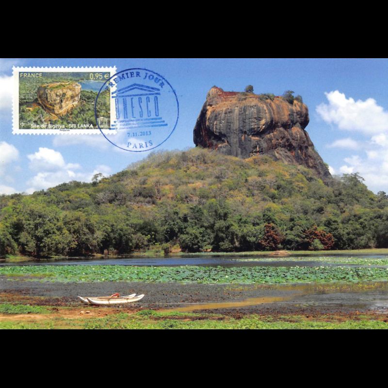 CM - UNESCO 2013, site de Sigiriya, oblit 7/11/13 Paris