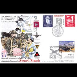 FDC FRANCE-JERSEY - 70 ANS...