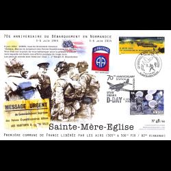 FDC FRANCE-JERSEY 70 ANS...