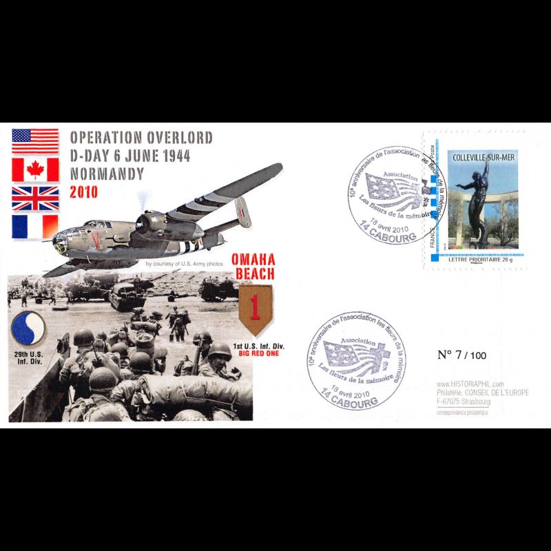 Écusson 3D Omaha Beach 1944 Normandie Big Red One - Patch Caoutchouc 9x8 Cm, Velcro Au Dos