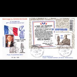 FDC 40E ANNIV DE LA MORT DU...