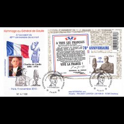 FDC 40E ANNIV DE LA MORT DU...