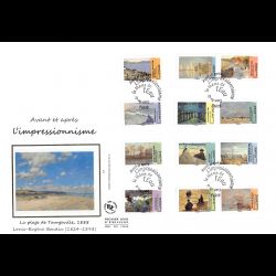 FDC GF soie -  Carnet impressionnisme, oblit Paris 27/4/13